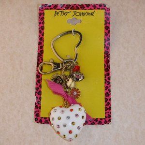 NWT Rare Collection Betsey Johnson Heart Keychain